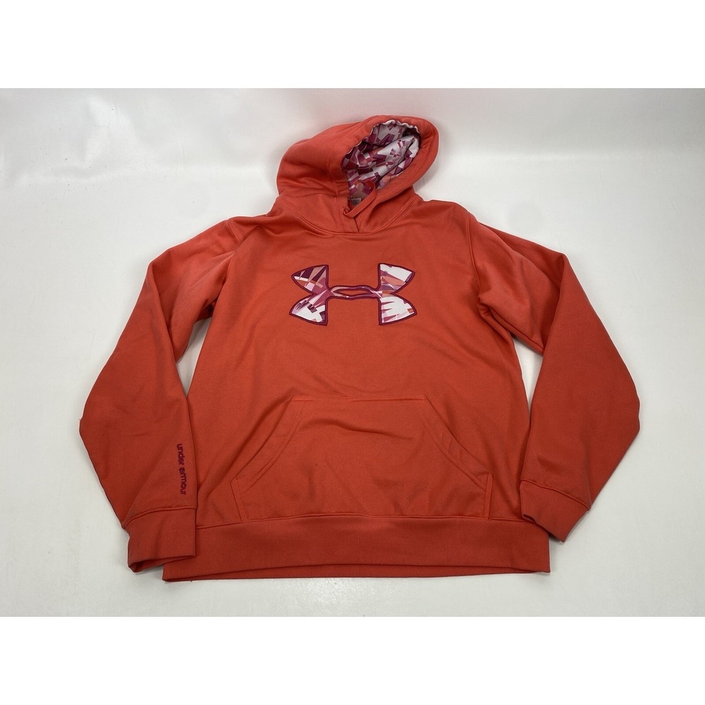 Under Armour Hoodie Sweatshirt Women's M Pullover Salmon Pink‎